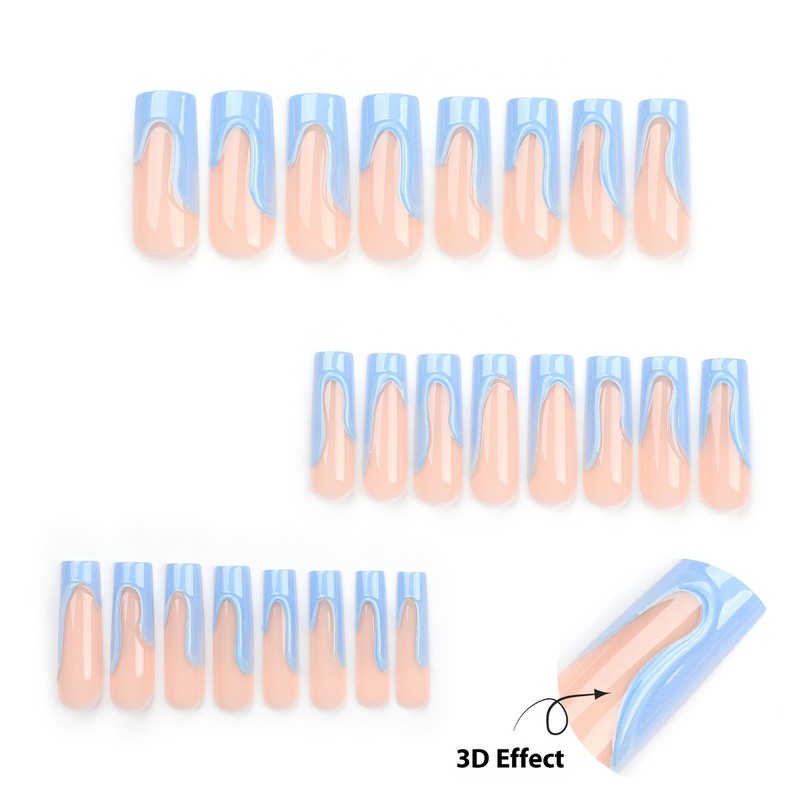 Sky Blue Manicure Rectangular Nail Tip gallery