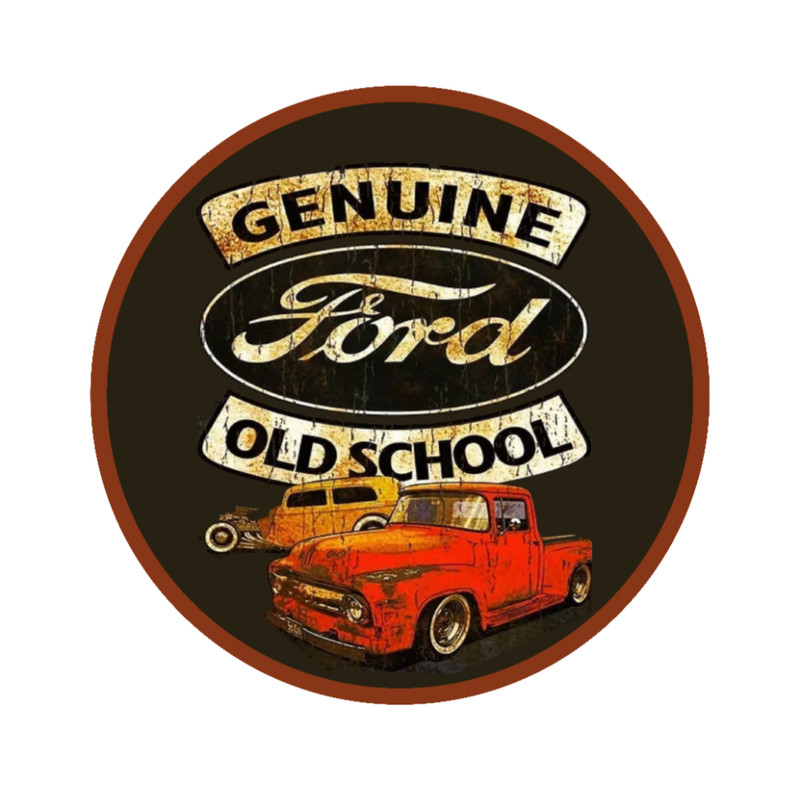 Car Classics “Ford Old School” – 4″ Handmade Vinyl Decal Cooler Vehicle Laptop