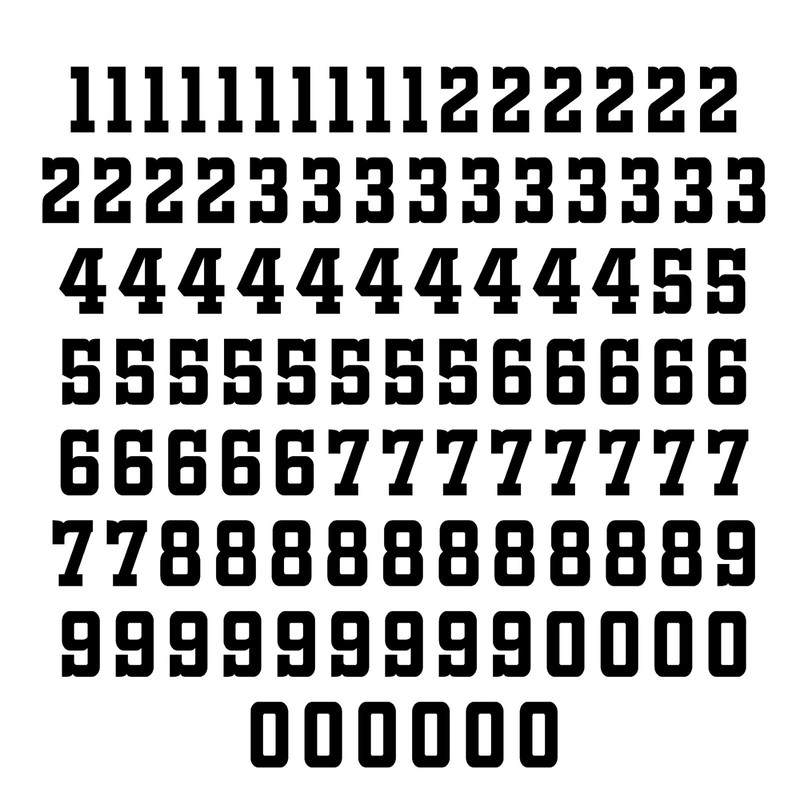 Permanent Vinyl Numbers, Self Adhesive – Combo pack(10 of each number – 1 inch