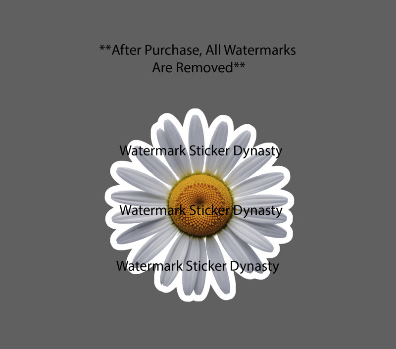 Daisy Sticker Waterproof Decal Flower Floral Garden Nature Gift NEW