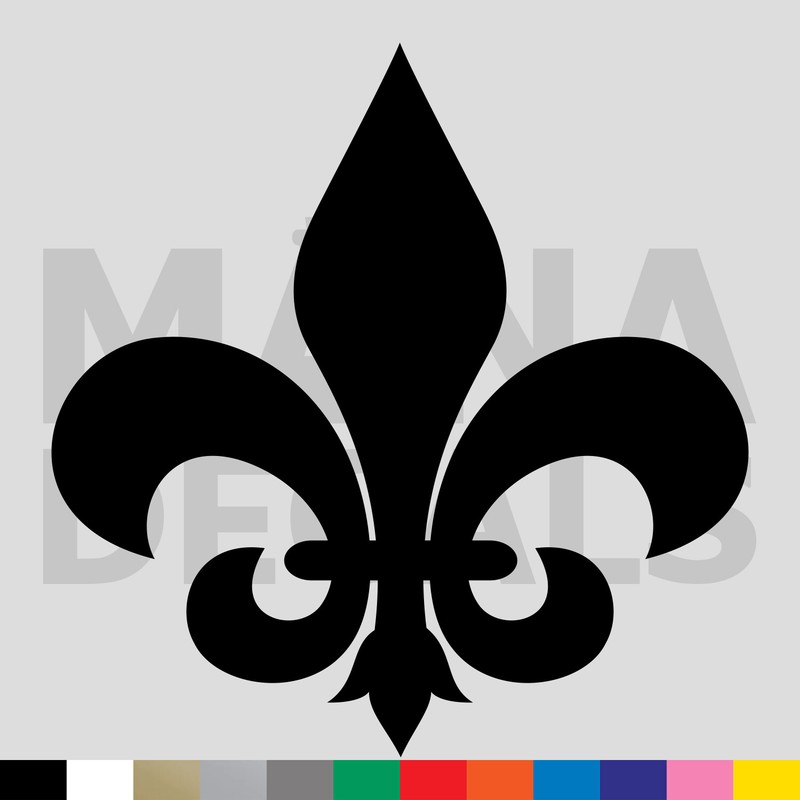 Fleur De Lis Vinyl Die Cut Decal Sticker – Saints Lily Flower French France
