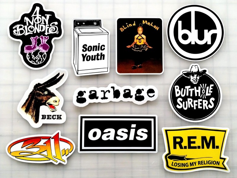 90’s Alternative Vinyl Sticker Lot (10 Stickers) SET 3