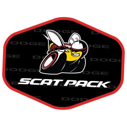Premium Vinyl Sticker 4" x 3" hex Shape Made in The USA Dodge Scat Pack Bee Logo gallery