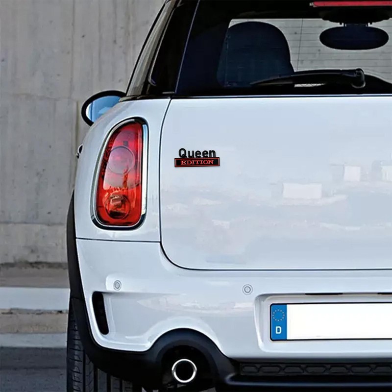 Queen Edition 3D Emblem Sticker 2 Pieces Metal 3D Waterproof Bumper Decals gallery