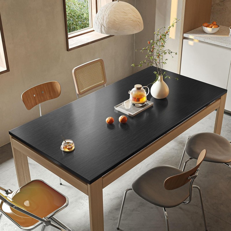 Black Metallic Brushed Stainless Steel Appliance Wrap - Peel & Stick, Heat-Re... gallery