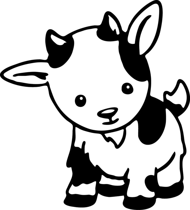 4.5 inch Baby Goat Decal Window Sticker Car Decor Cute Kid Caprine Farm Pet Love