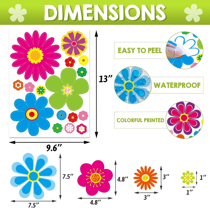 Daisy Stickers 180Pcs Flower Car Decals Vinyl Daisy Sticker Self Adhesive Car La gallery