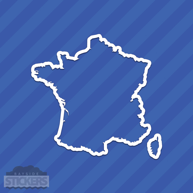 France Country State Outline Vinyl Decal Sticker