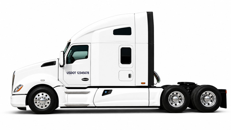 Custom USDOT Number Decals 2 Pack 2″x20″ Truck Door Stickers Commercial Vinyl Le