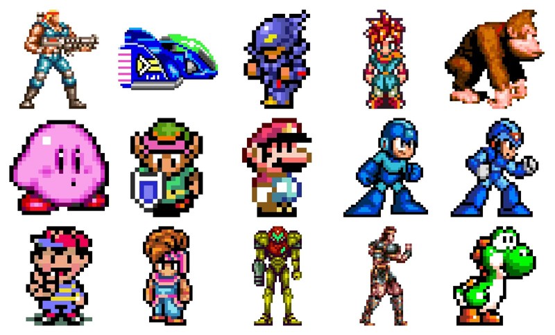 2″ 16-Bit SNES 90s Video Game Pixel Glossy Waterproof Vinyl Sticker Art