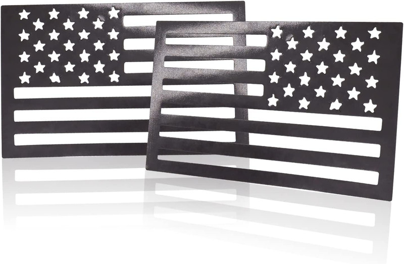American Flag Magnet Decal, 2 Pack 6.1 x 3.7 Inch for Cars/Trucks (Black) gallery