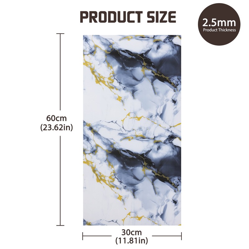 60x/120x Waterproof Self-Adhesive Marble Wall Stickers 23.6in Kitchen Decor DIY gallery