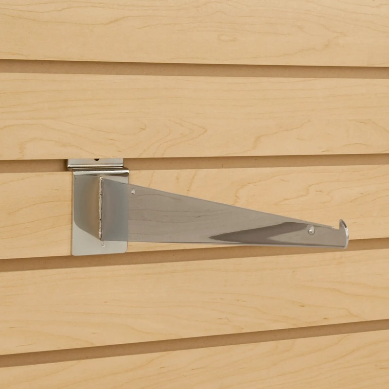 8" Shelf Brackets for Slatwall Chrome Econoco SW/8KB (Pack of 48) gallery