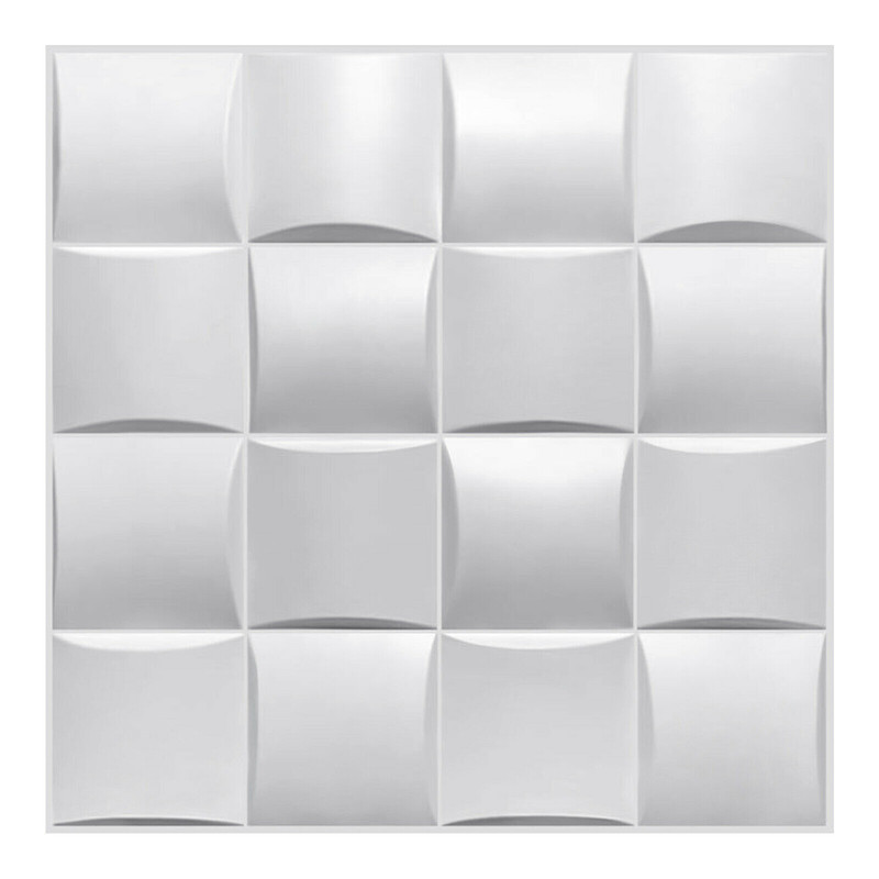12X3D Wall Panels PVC Tiles Textured Bricks Art Design DIY Wallpaper Decor White gallery
