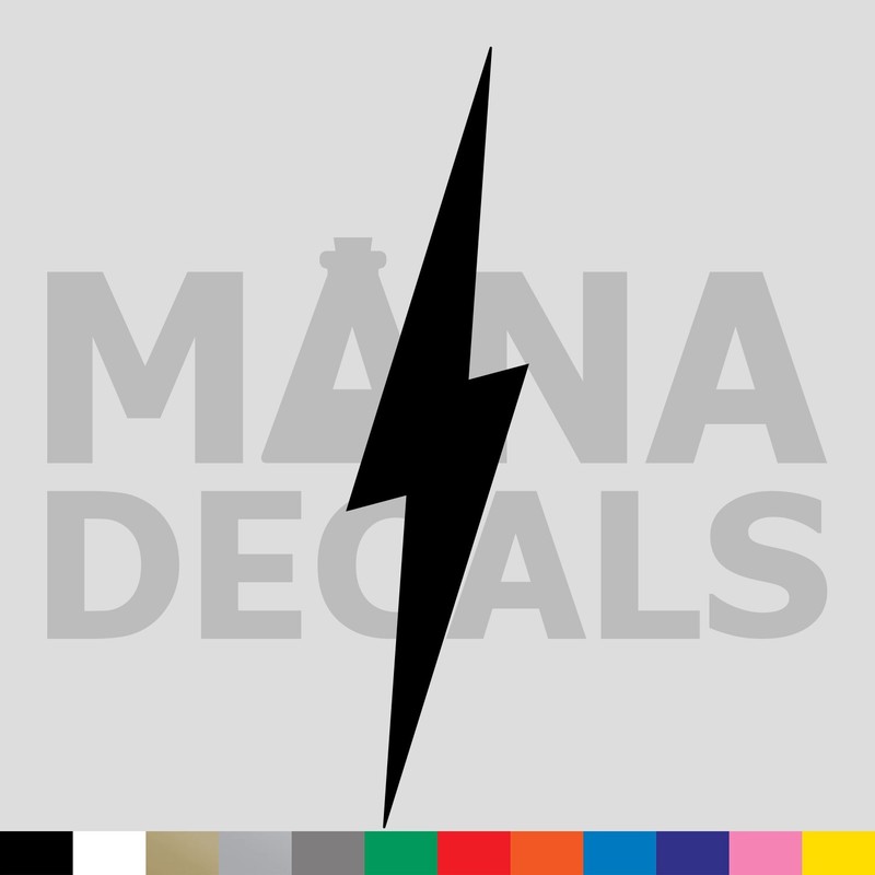 Lightning Bolt Vinyl Die Cut Decal Sticker – Shock Electric Power Charge