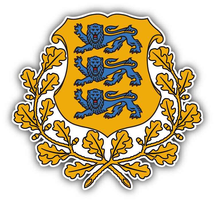 Estonia Coat Of Arms Car Bumper Sticker Decal ”SIZES”