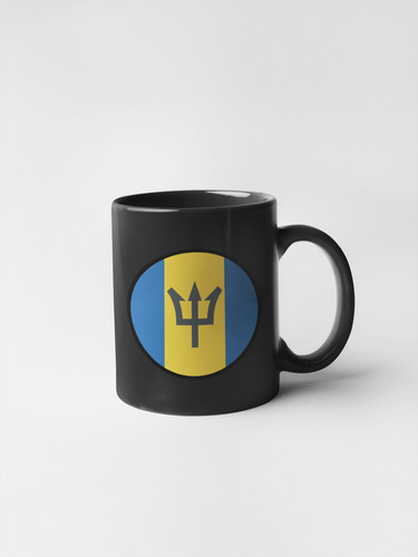 Barbados Flag Circle Sticker Decal gallery
