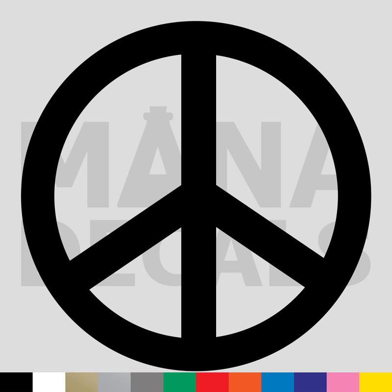 Peace Symbol Vinyl Die Cut Decal Sticker