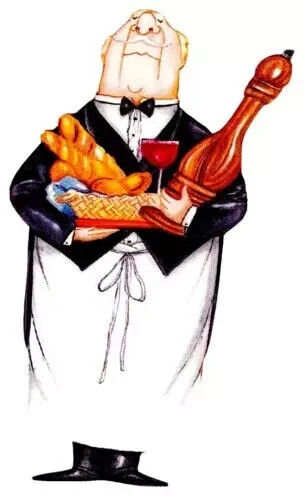 kitchen italian chef waiter wall decal prepasted 7 inch
