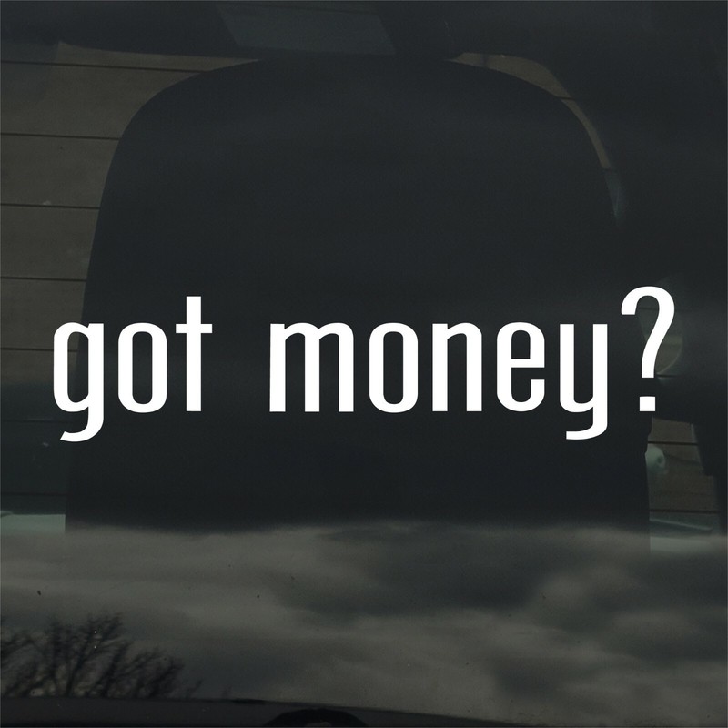Got Money? Custom Vinyl Sticker Decal Cash Wealth Coin Rich Finance