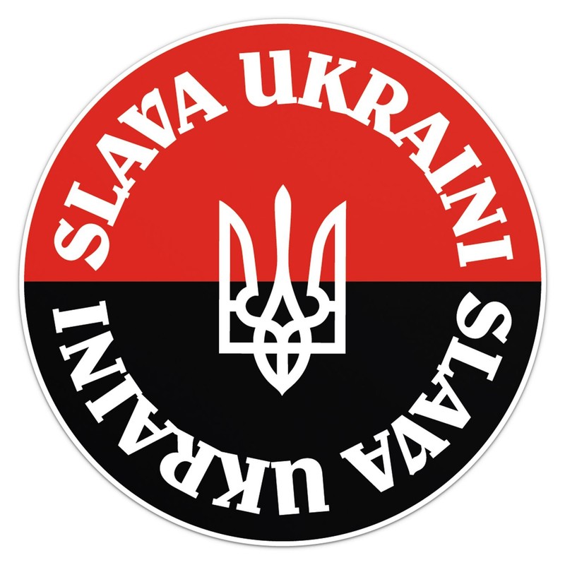 Slava Ukraini Glory To Ukraine Support Sticker Car Bumper Vinyl Decal