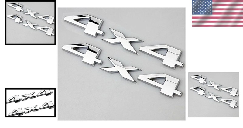 Luxury 2-Piece 3D Chrome 4x4 Logo Emblem Set for All Vehicles - Easy Install gallery