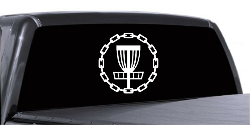 Disc Golf Basket Chain Circle Vinyl Decal Sticker Car Window Mug Laptop Stencil gallery