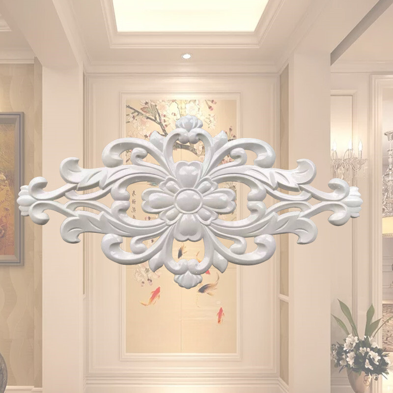 1Pc Plastic Carved Applique Self-adhesive Furniture Decal Wall Door Sticker gallery