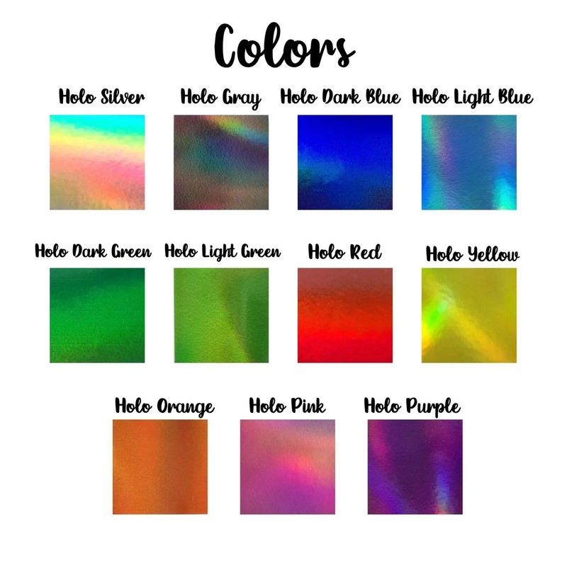 Holographic Personalized Cursive Name Decal, Multiple Colors gallery