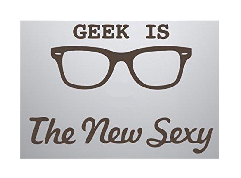 Brown Geek is the New Sexy Eyeglasses Decal Vinyl Sticker 10.3 x 7.2 Inches