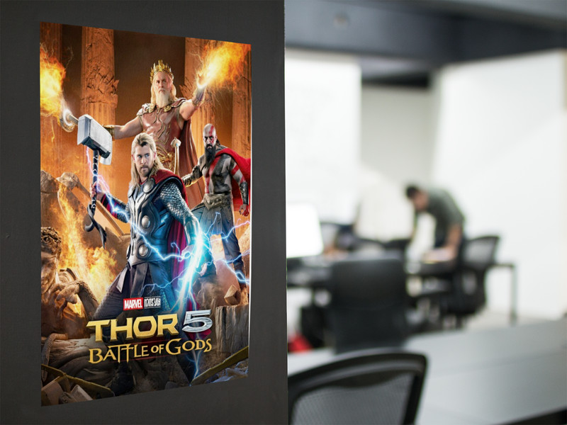 Mythic Thunder Warrior Style Wall Vinyl Decal Poster Removable Adhesive gallery