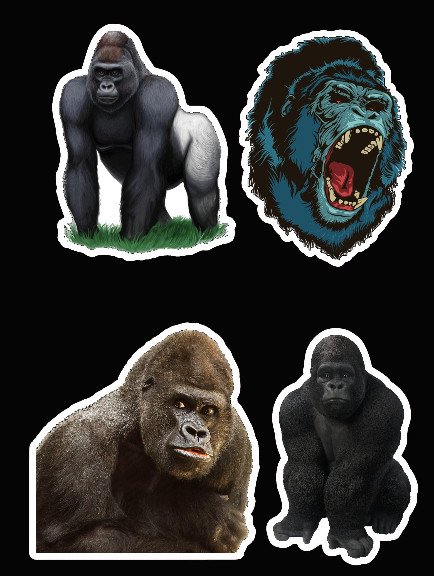 Gorilla sticker pack laminated vinyl waterproof stickers