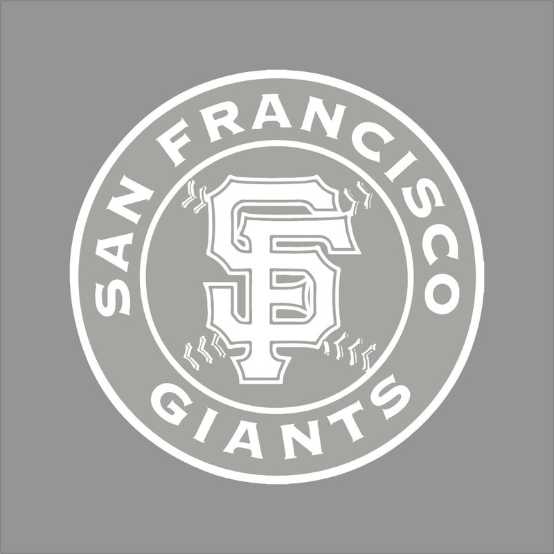 San Francisco Giants #4 MLB Team Logo 1 Color Vinyl Decal Sticker Window Wall