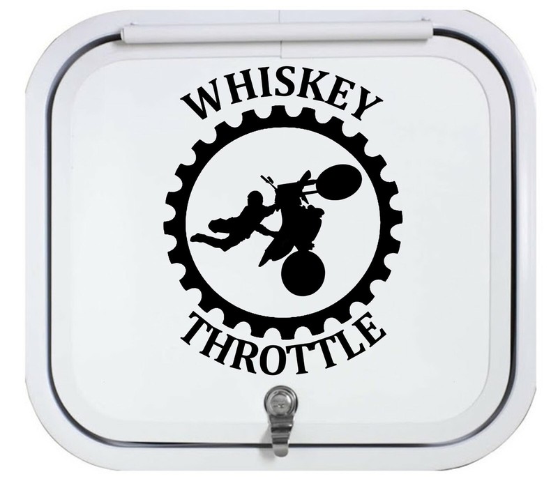 Whiskey Throttle Motocross Dirt Bike Motorcycle Racing Decal Sticker BG686 gallery