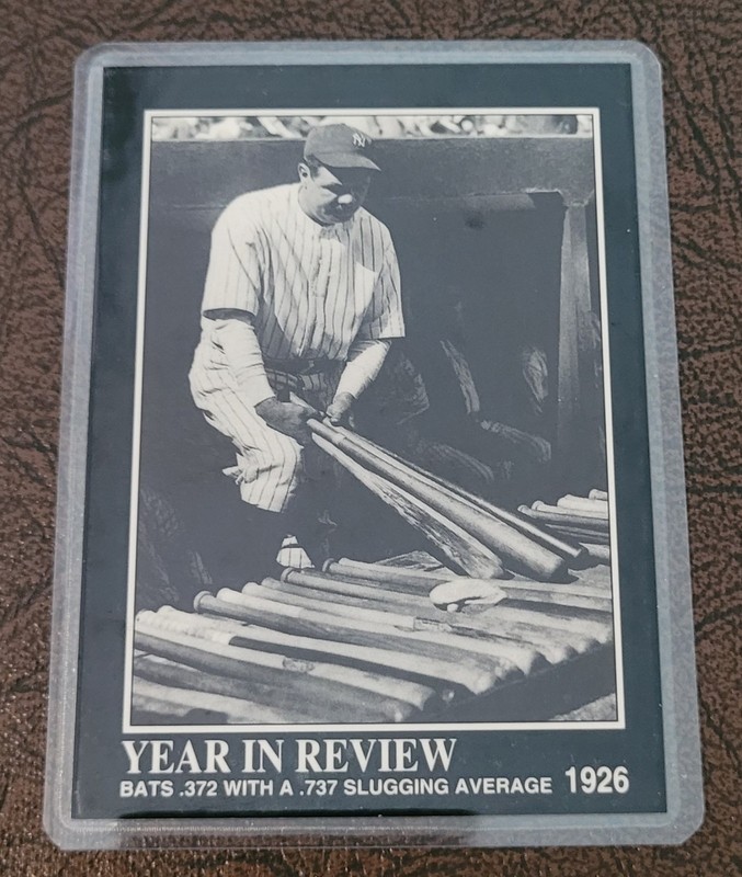 Babe Ruth YANKEES Baseball Card HOF Fridge/Locker/Cabinet Laminated Magnet gallery