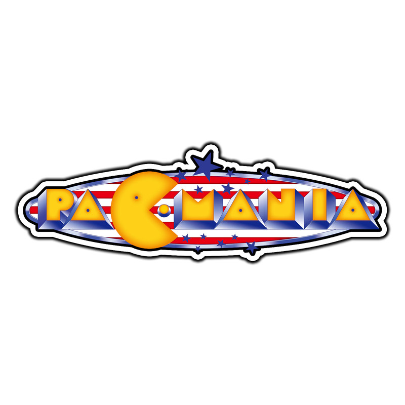 Pac Mania Arcade Logo #1 Gaming Sticker Waterproof Vinyl Decal Die-Cut