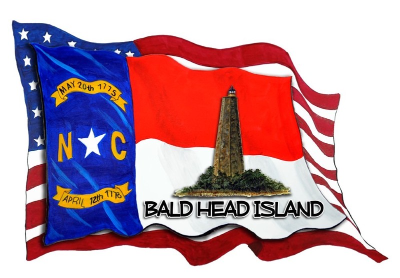 USA NC Flags and Bald Head Lighthouse Decal Sticker Car Wall Window Cup Cooler