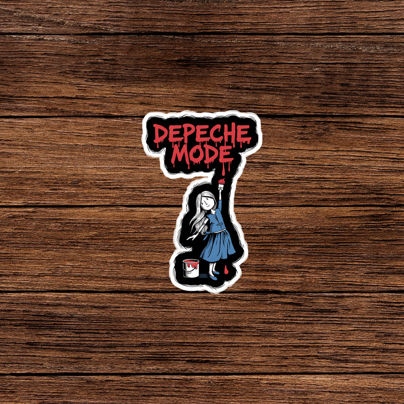 Depeche Mode Fan Art Sticker – Edgy Vintage Retro Style – Synthpop Band Decal #1