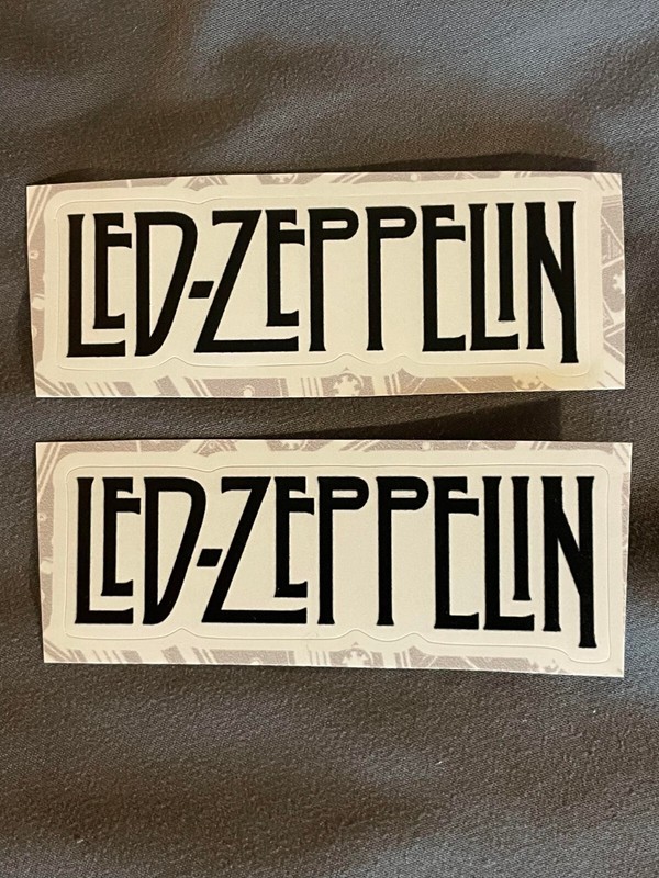 Lot of (2) LED ZEPPELIN 1″ x 3 1/4″ Band STICKERS FAST! FREE SHIP! Page Plant