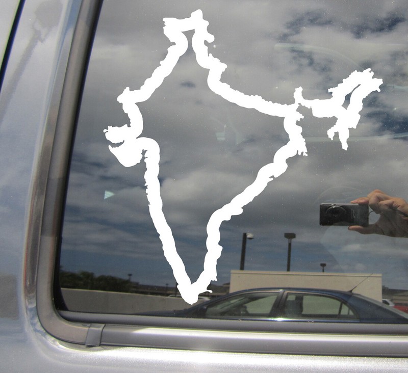 India Country Outline South Asia New Delhi Car Window Vinyl Decal Sticker 07183