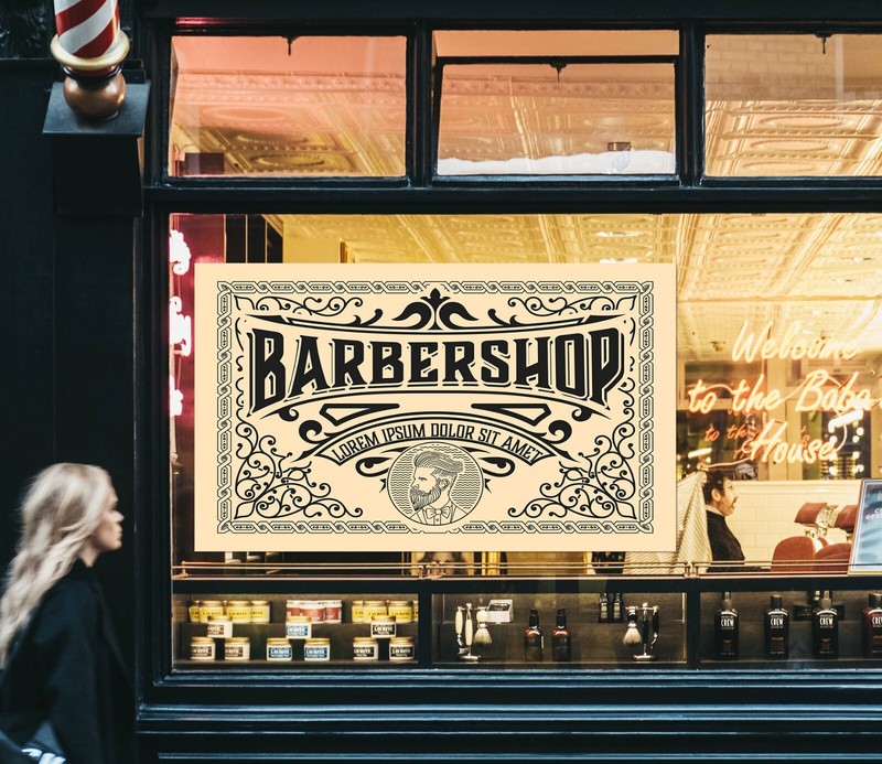 3D Man Hair Cut K169 Barber Shop Window Stickers Vinyl Wallpaper Wall Murals Kay