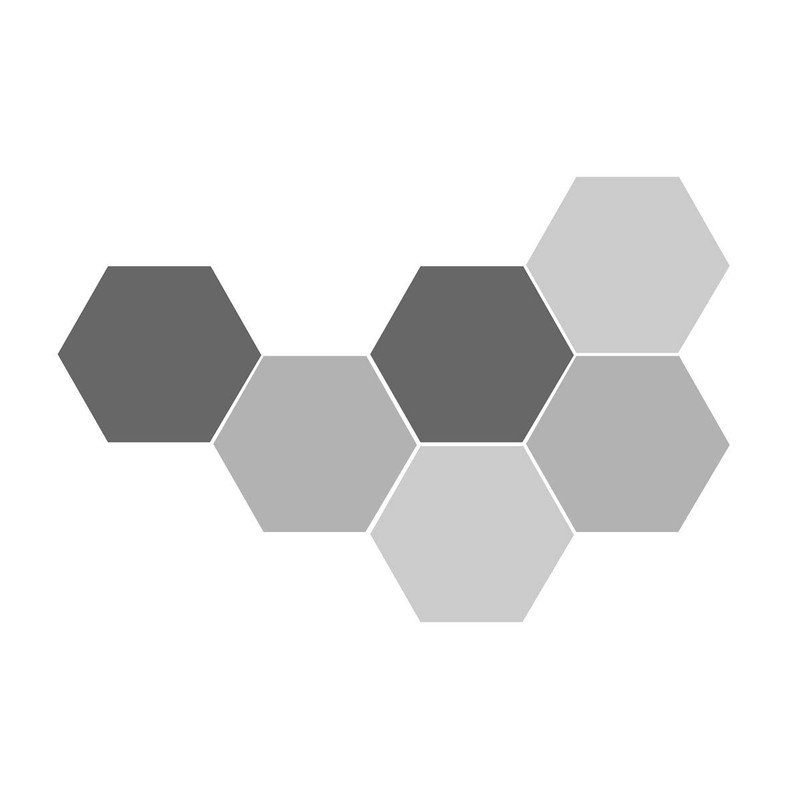 6 Honeycomb Wall Decal Stickers Geometric Hexagons Vinyl Wall Stickers Home D…