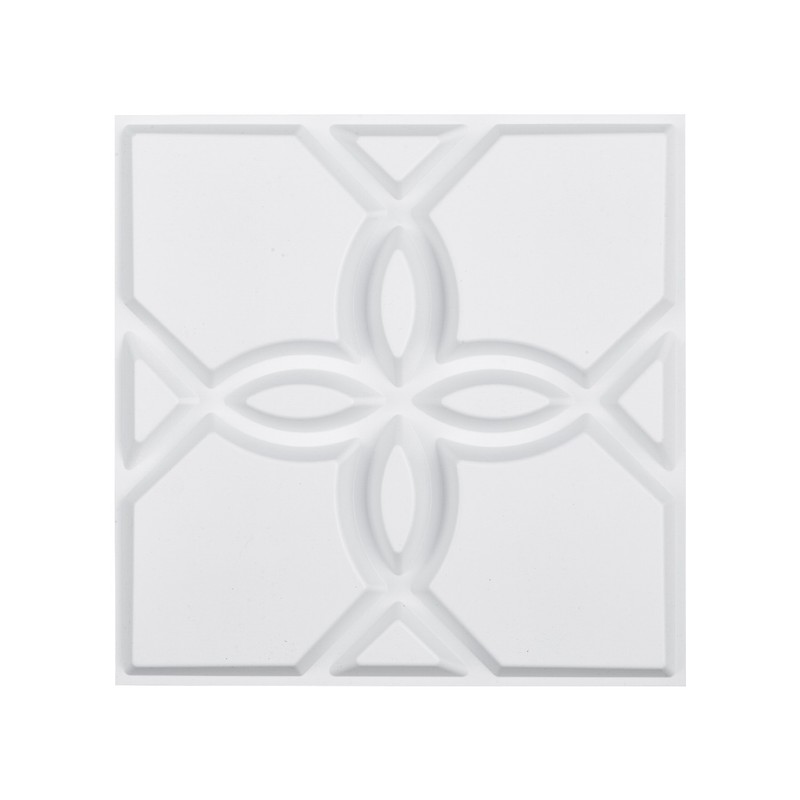 33 Pack White 3D Wall Panels Decorative PVC Tiles 11.8″ X 11.81″ Floral Design