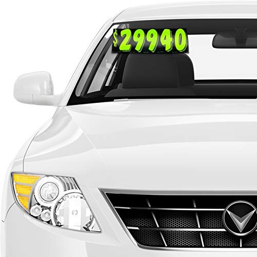 EZ Line Vinyl Decals for Cars Chartreuse Large Number Stickers 11 Dozen gallery