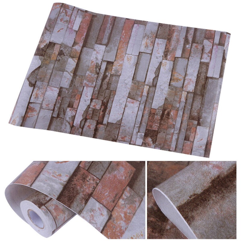 33ft 3D Stone Wallpaper Self-Adhesive Contact Paper Peel Stick Film Backsplash gallery
