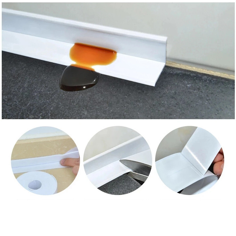 1Pc Bathroom Waterproof Wall Stickers Sealing Tapes PVC Adhesive Sealing Strips gallery