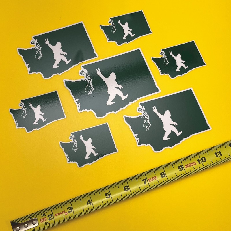 Sasquatch aka Bigfoot or Yeti 7-PACK High Quality Laminated Stickers Washington gallery