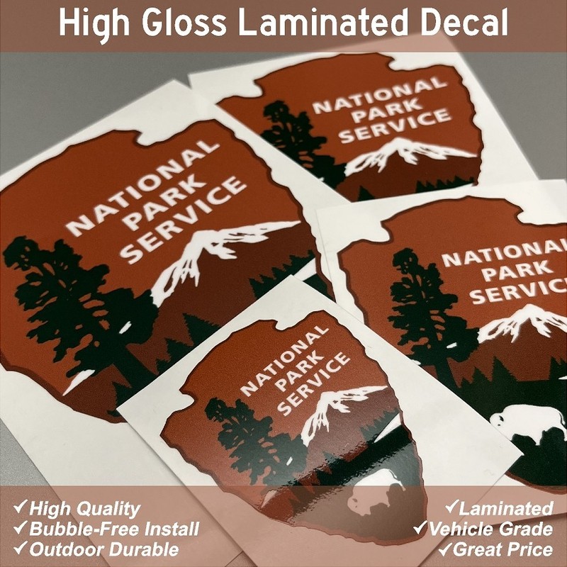 National Park Service High Gloss Laminated Stickers / Decals Choose Size 2-6" gallery