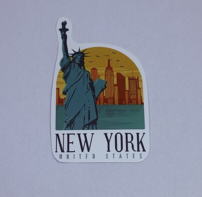 New York United States Sticker Skyline Art Decal Vinyl Country Souvenir Tc9
