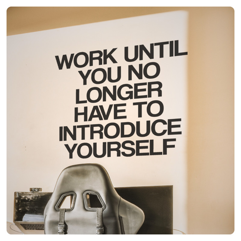 Work Until You Motivational Inspirational Wall Decal Sticker Vinyl Quote Office